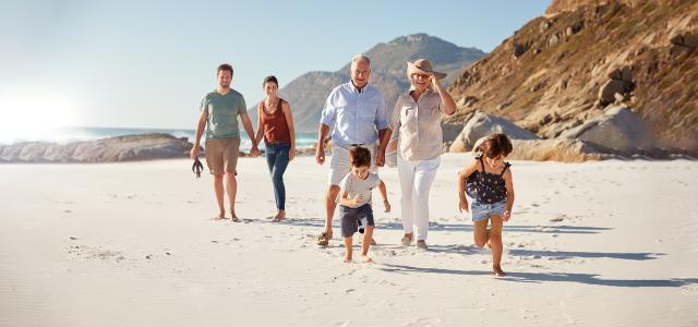 Family at the beach